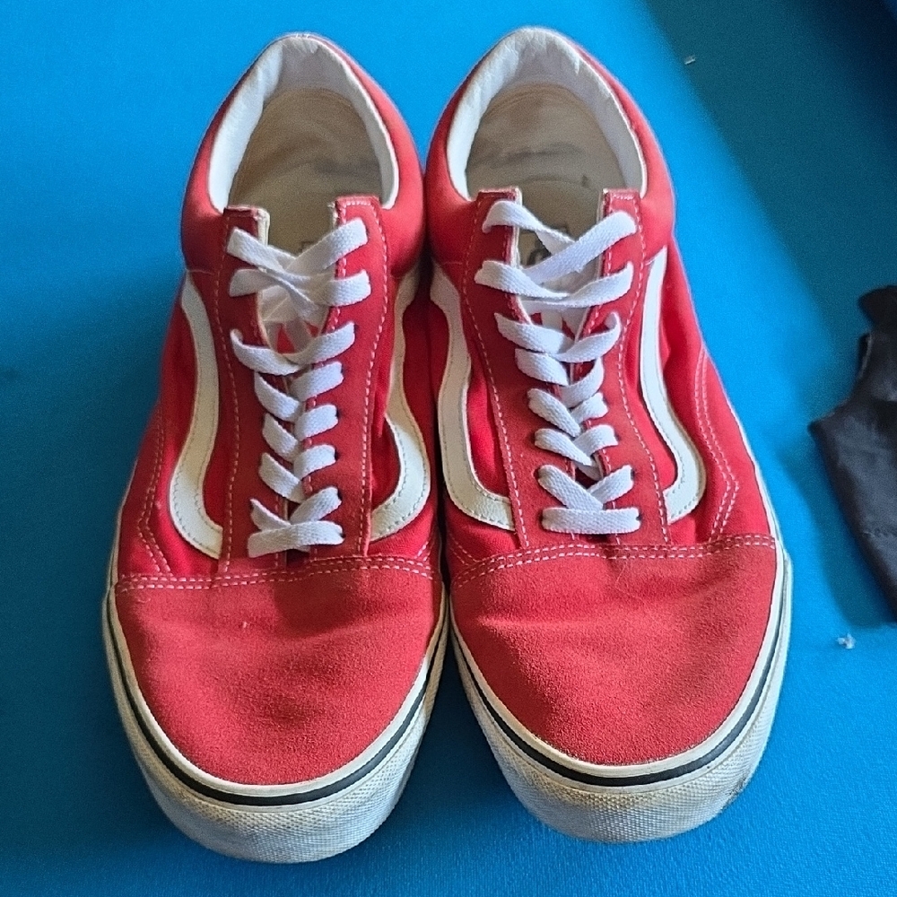 Vans Red and White Sneakers